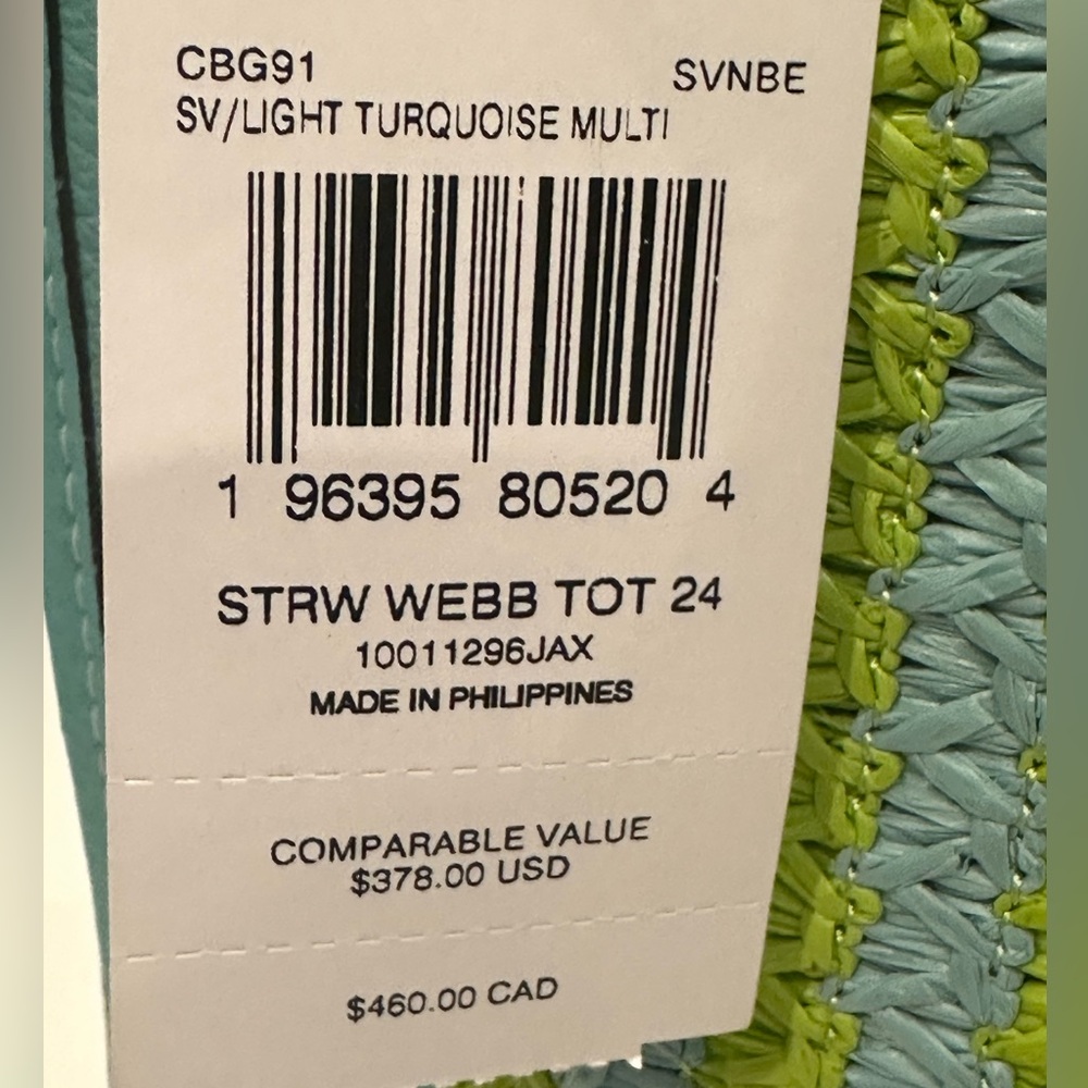 !!SOLD!!!Coach NWT Smith Straw Tote/Crossbody Bag Sold Out COLOR - Picture 11 of 11